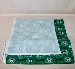 Hartford Whalers ~ Logo On Logo Pattern NHL Cotton Fabric 1/4 Yard 9” X 44”