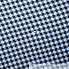 BonEful Fabric FQ Cotton Quilt Flannel Black White B&W Check Gingham Stripe Boy
