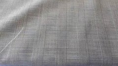 Mohair and Wool Scabal PoW blue windowpane 3-3/4 Yds 60″ W