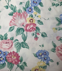 Springmaid * Floral Flat Sheet * OUEEN * preowned