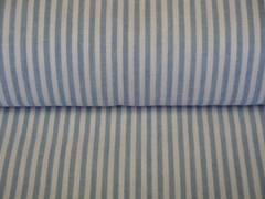 Dunroven House Blue White Striped Woven Cotton Chambray Homespun Fabric