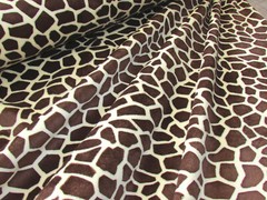 GIRAFFE DARK BROWN MINKY SMOOTH SILKY PLUSH SEW QUILT CRAFT FABRIC BTY & PRECUTS