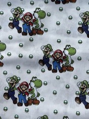 Mario Luigi Yoshi – Nintendo Cotton Fabric Mario Bros – 2+ Yards
