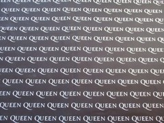 Queen Rock Band Name on 100% Cotton Fabric by the 1/4 Yard : 9″ x 57″