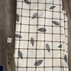 Home Decor Fabric 5 Yards Total 94” Wide Fabric! Cream And Tan Plaid With Black