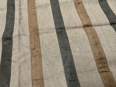 Designer Fabric Remnant Browns Suede Texture Stripe 54” X 34”