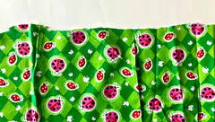 LADYBUGS Fabric Piece 44 x 43 Square Material GLITTERY Joann’s New Remnant