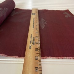 SILK DARK RED, FABRIC 13 Yards x 15 Inches Wide or 468 Inches x 15 Wide