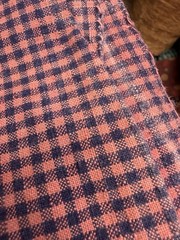 Vintage Handwoven Fabric Bundle Plaid Stripe Primitive Patchwork Cotton 10 pcs