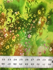 POLYESTER SINGLE SPUN 2 WAY SPANDEX LIGHT MEDIUM WEIGHT FLORAL DESIGN