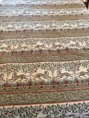 Jacobean Tree Cheetah Tapestry Chenille Upholstery Fabric Heavy 2 yards Safari
