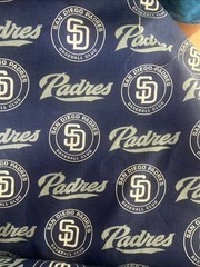 San Diego Padres MLB Blue White 60”Cotton Fabric By The Half Yard