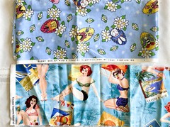 Fabric Remnants Sewing, Quilting Or Crafting Lot *Fashion, Pin-Ups,Barbie,Candy