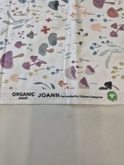 Organic Mushroom Nursery Flannel Fabric 49×43 Joann Cotton Baby Woodland Print