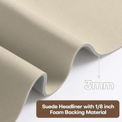 Headliner Fabric Material Automotive Roof Upholstery Fabric for 60″x108″ Beige