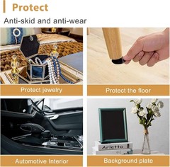 Reusable Black Felt Sheets 3-Pack – 8.3″ x 11.8″ Peel & Stick Convenience