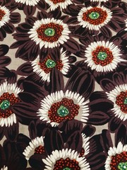 Kaffe Fassett FABRIC Sunflower Lucy Black Fat Eighth 9×21