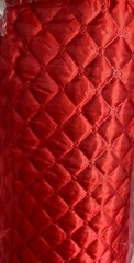Satin Quilted Polyester Batting Fabric – RED- 58″/60″ Width Sold By The Yard