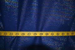 MULTI COLORS METALLIC POLYESTER FABRIC DARK BLUE NO STRETCH 66X60 INCHES