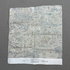 Kravet Chaucer Medieval Fabric Remnant 16×17” King Queen Knight Suit Armor