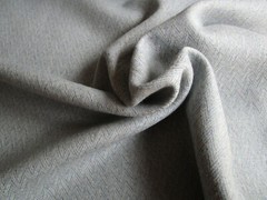 Blue Gray Herringbone Wool Cashmere Blend Fabric BTYARD