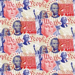 250 Years Of America•Presidential Power Fabric! 1yd BTY•Cotton•Fast Ship!