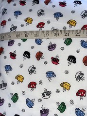 18”x21 1/2” Cotton Fabric Beckey Christina Colorful Coffee Cups Quilt USA #0589