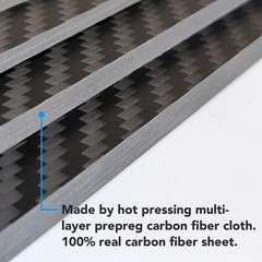 2.0mm 200x300mm Carbon Fiber Sheet Twill Matte.0.5~5mm 300×400/400x500mm Avai…
