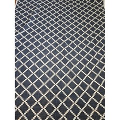HC Monogram Lulu DK Gaston Navy Blue White Diamond Tile Fabric Price Per Yard