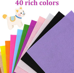 120 Pcs 12 X 12 Inch Felt Sheets for Craft Assorted Color Squares Fabric Sheets