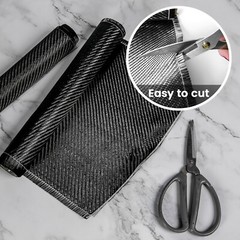 3K 200g/m Carbon Fiber Fabric Cloth Black DIY Fiber Twill Weave 11.8″ x 59″