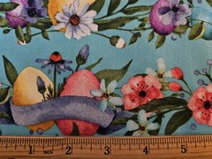 DAVID TEXTILES Fabric – EASTER EGG STRIPES – by the HALF yd (18″)