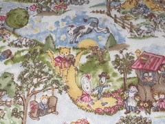 1/2 Yd Vintage “Nursery Thyme” Rhyme FLANNEL by Dona Mollo General Fabrics