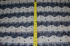 Lace Nylon Spandex Knit Fabric Multicolor Floral Print Horizontal print Navy