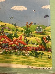 MM FAB Cute Fairy Tale Frogs Cotton Fabric Prince Princess 2 Yds X 42” ADORABLE!