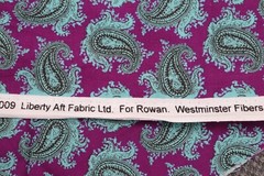 54″L x 44″ W Piccadilly Circus by Rowan Westminster Fabric Teal Paisley Fuschia