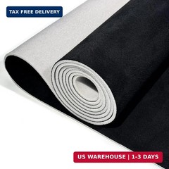 Babnecl Suede Auto Headliner Fabric 98″ L × 58″ W with Foam Backing – Tube Packa