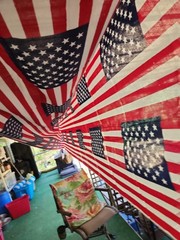 American Flag Fabric for decor light Decoration Banners