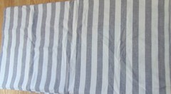 New Gray & White Wide Striped Cotton Sewing Craft Fabric Material 3 1/2 + yards