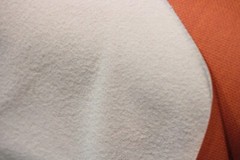 CANVAS NYLON WITH FLEECE BACKING FABRIC SOFT ORANGE WATER STAIN REPELLENT BY YD