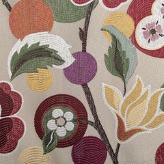 Heavy Woven Jacobean Floral Fabric Jacquard Tapestry Upholstery 3 Yards 57”x110”