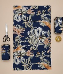 Breathable Cotton Jungle Print Fabric, Ideal for Summer Clothing and Dress