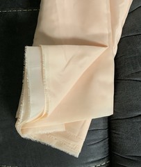 Vintage Pastel Peach Fabric 44” X 99” 2.75 Yards Polyester ? Satin Costume Silky