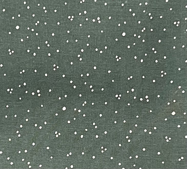 1.5 Yard Green White Cotton Printed Fabric 45” Width