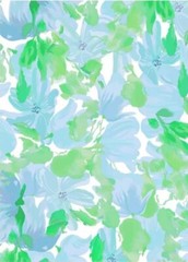 55” Wide Painting Floral Dress Fabric Soft Viscose Poplin Material Sewing