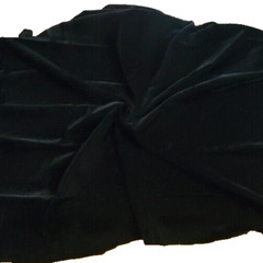 3′ Triple Plush Velvet Fabric BLACK 45″ wide Acetate/Nylon CRAFTS COSTUMES DECOR