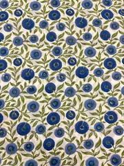Floral Sewing Material 5 Yards Cotton Fabric Hand Block Print Indian Sanganeri