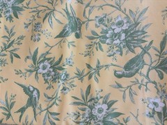 Vtg 4.5 yds Thibaut Fabric Chelsea Morning Toile Chintz Chinoiserie 54″ x 164”