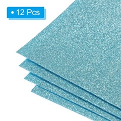 Soft Felt Sheets Glitter Self Adhesive Blue Fiber 11.8″ x 7.8″ 12pcs