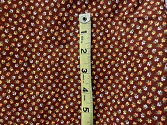 VTG Cranston Ditzy CALICO Brown Orange White &Yellow Florals Cottagecore BTFQ